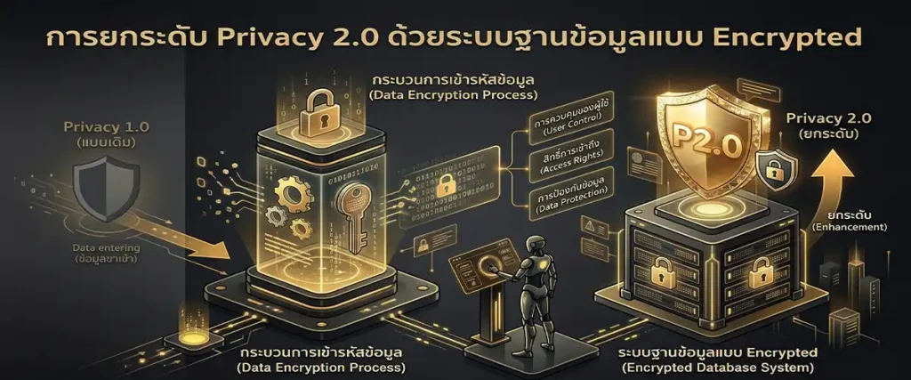 2.การยกระดับ Privacy 2.0 ด้วยระบบฐานข้อมูลแบบ Encrypted